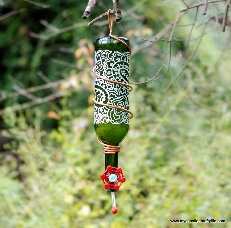 Transform A Wine Bottle Into A Hummingbird Feeder