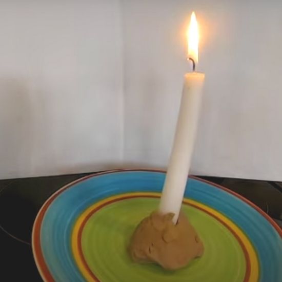 Woman makes candles from various kitchen items to see which one will