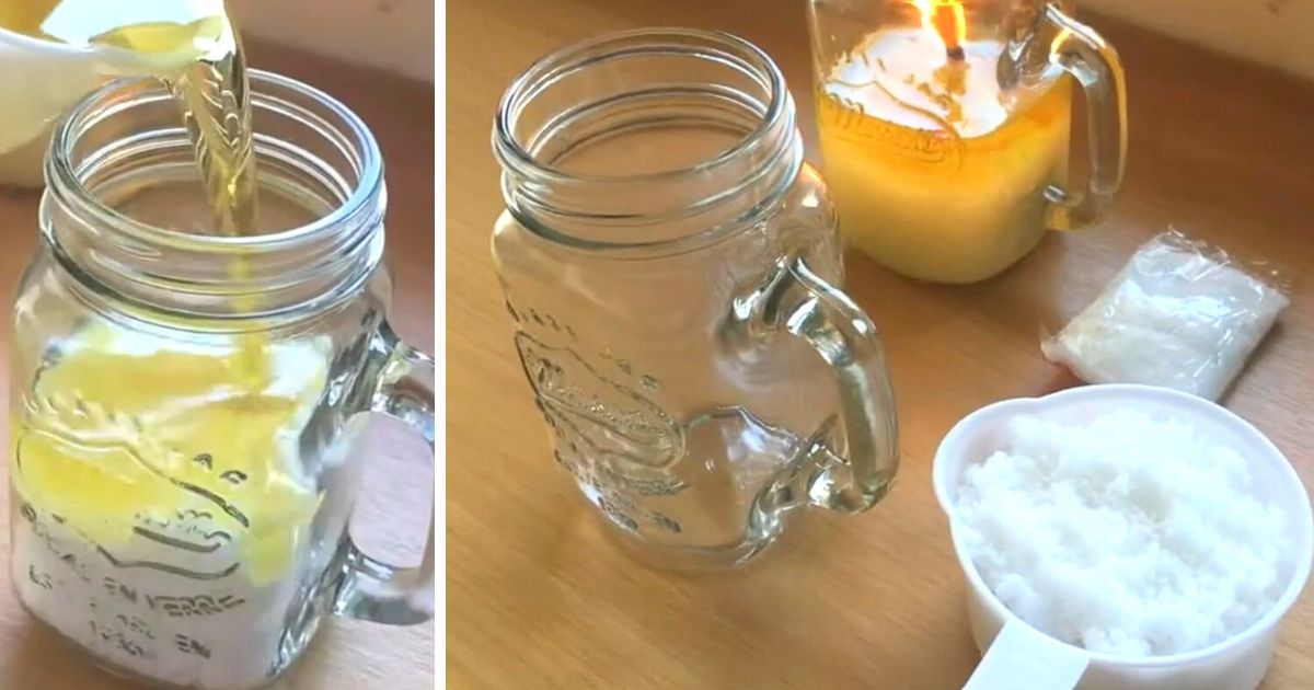 Scientist combines oil and salt to show how to make “waxless candles