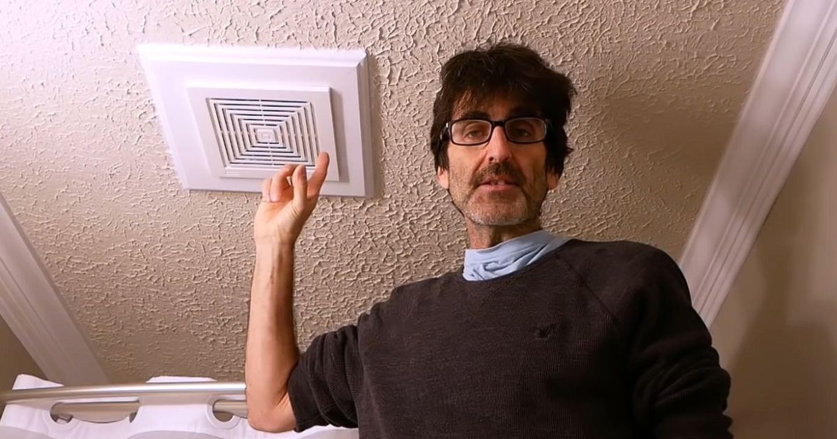 Home repairman shows how to replace bathroom fan in 5 minutes